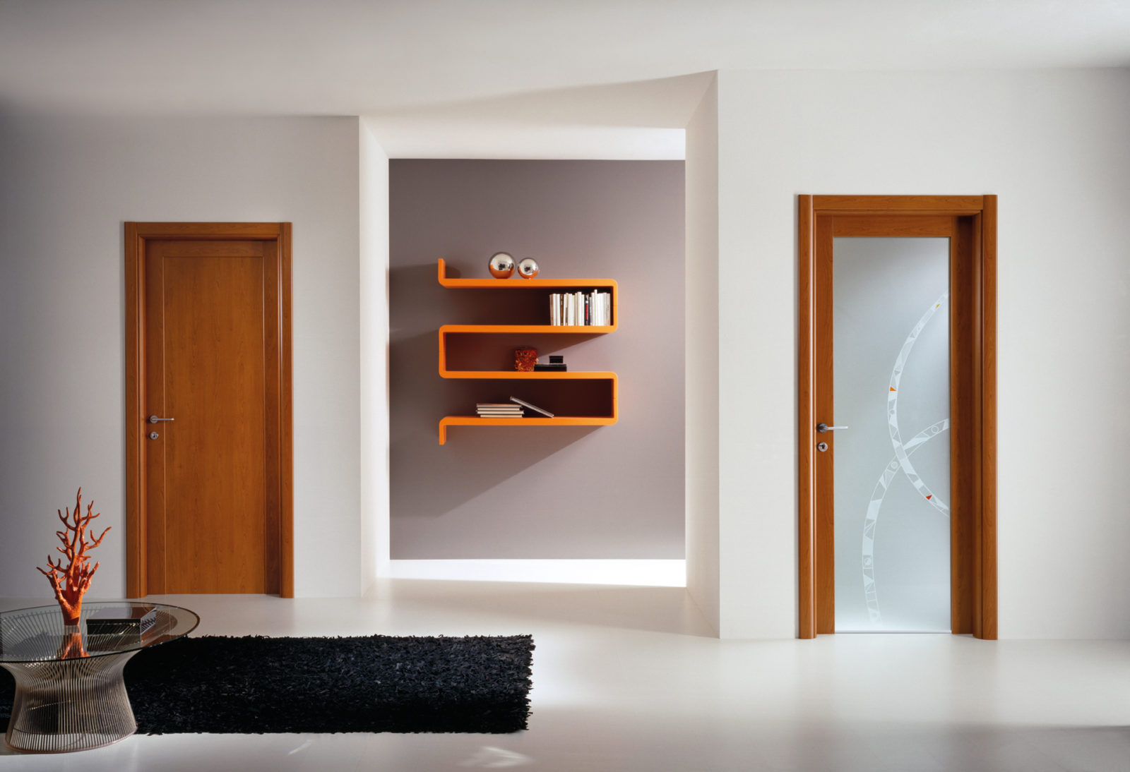 Porte in laminato e in vetro con cerniere anuba: collezione genia ... Porte per interni con vetro