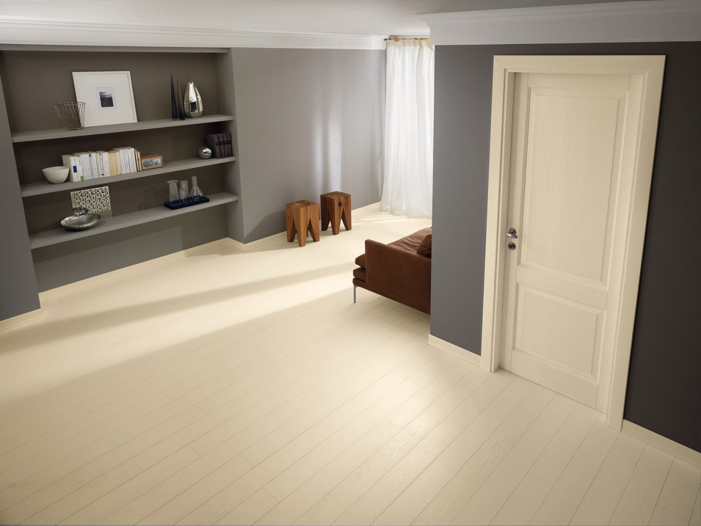 Piastra A Muro Decorativa 1 Gang Riteav - 3 Porte: Coassiale, CAT6, HDMI, Colore Avorio, Femmina-femmina
