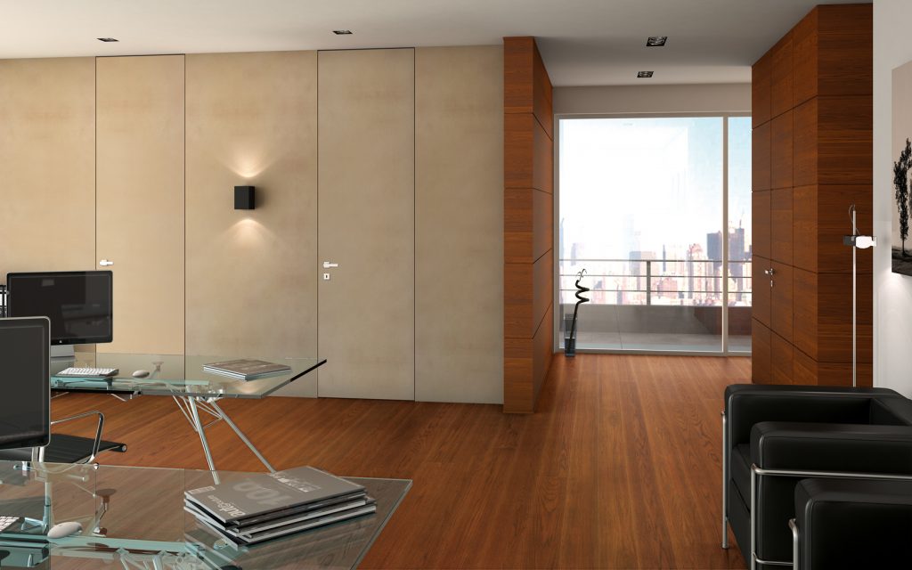 porte filomuro grezze tinteggiabili e rivestite di boiserie