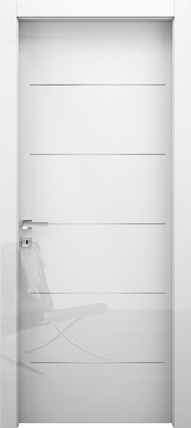 Interior swinging door 5/F, Miraquadra - Glossy white lacquered - Garofoli