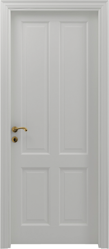 Porta da interni a battente 4/B, Classica - Laccato bianco - Garofoli