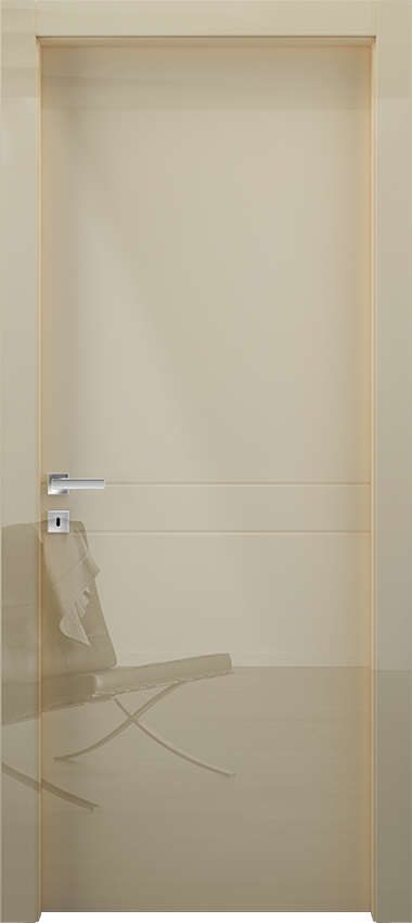 Interior swinging door 2/R, Miraquadra - Glossy ivory lacquered - Garofoli