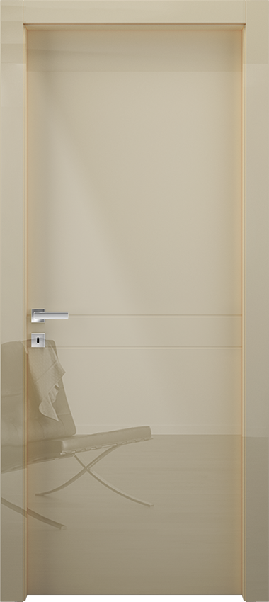 Interior swinging door 2/R, Miraquadra - Glossy ivory lacquered - Garofoli