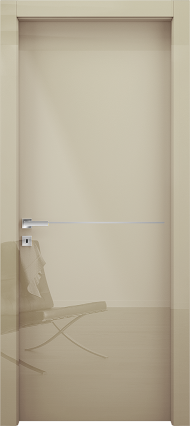 Interior swinging door 1/F, Miraquadra - Glossy ivory lacquered - Garofoli