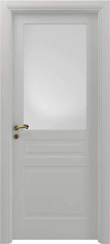 Interior swinging door GRADARO 2/B/O/1/V, Sublimia - White lacquered - Garofoli