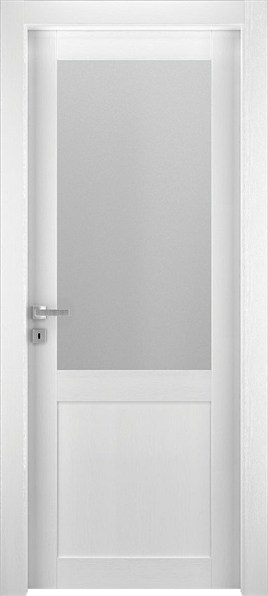 Interior swinging door SIVLA 1PA1V, Spenia - Lacquered oak white - Garofoli