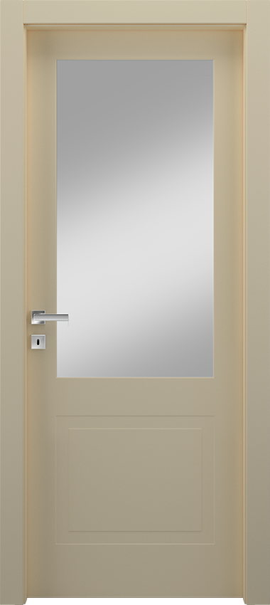 Interior swinging door 1/B/1/V, Miraquadra - Ivory lacquered - Garofoli