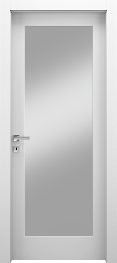 Interior swinging door 1/V, Miraquadra - White lacquered - Garofoli