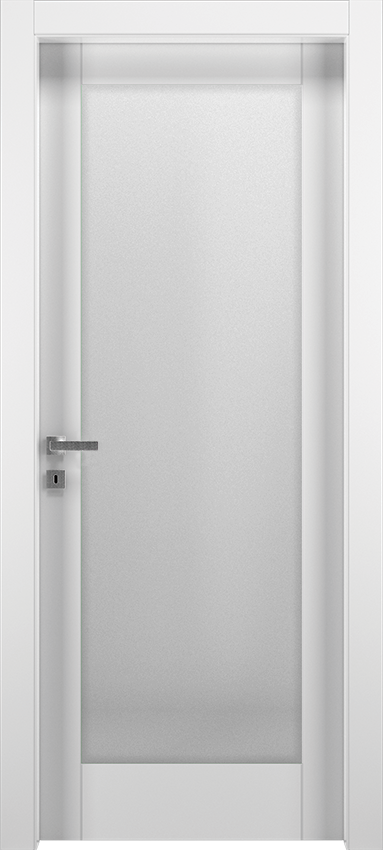 Porta da interni a battente PLEX 1V, Patio - Laccato bianco - Garofoli