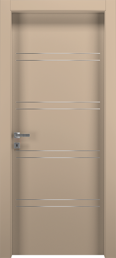 Porta da interni a battente LUTIO 8F, Patio - Laccato tortora - Garofoli