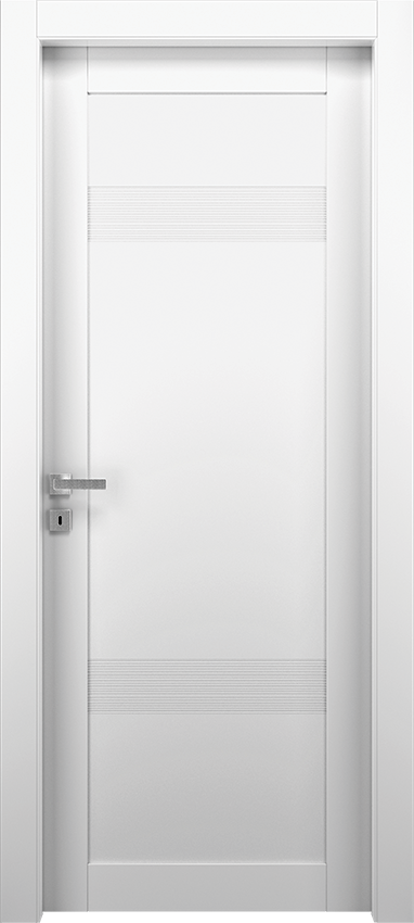 Interior swinging door TRIZE 3PAO2IN, Spenia - White lacquered - Garofoli