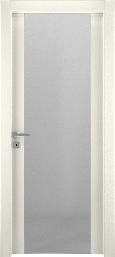 Interior swinging door SORA 1VST, Spenia - Laquered oak pure white 9010 - Garofoli