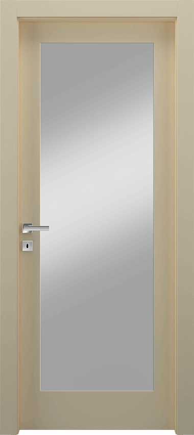 Interior swinging door 1/V, Miraquadra - Ivory lacquered - Garofoli