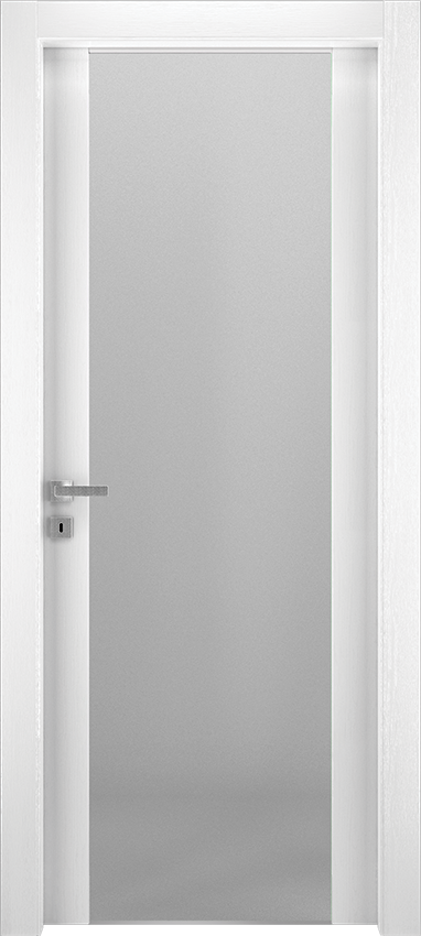 Interior swinging door SORA 1VST, Spenia - Lacquered oak white - Garofoli