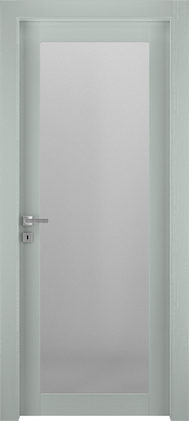 Interior swinging door SITE 1V, Spenia - Laquered oak light grey - Garofoli