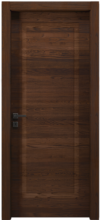 Interior swinging door 1/B, Mirawood - Oak dark leather - Garofoli