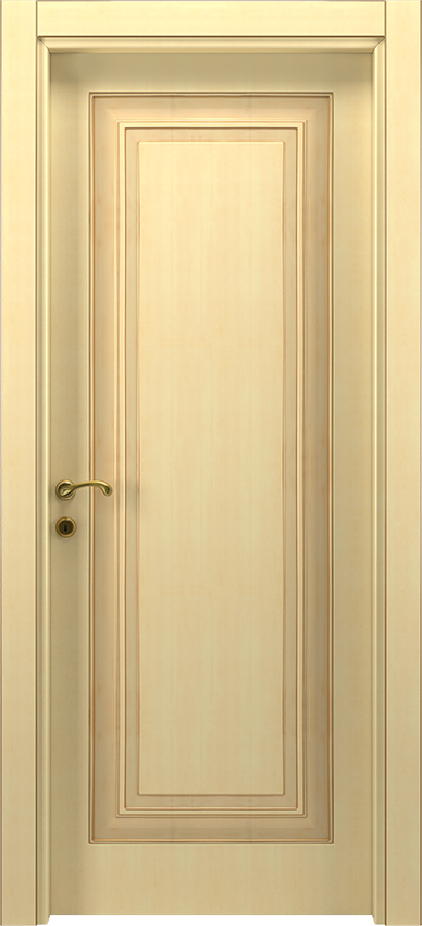 Interior swinging door UMU 1/B, Dorè - Ivory lacquered antiqued - Garofoli