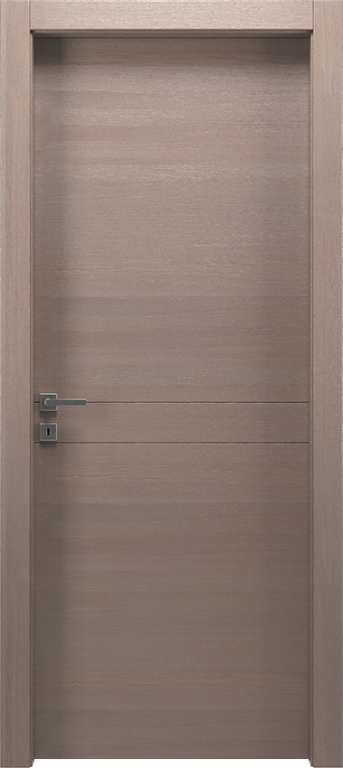 Porta da interni a battente 2/R, Mirawood - Rovere grigio creta - Garofoli