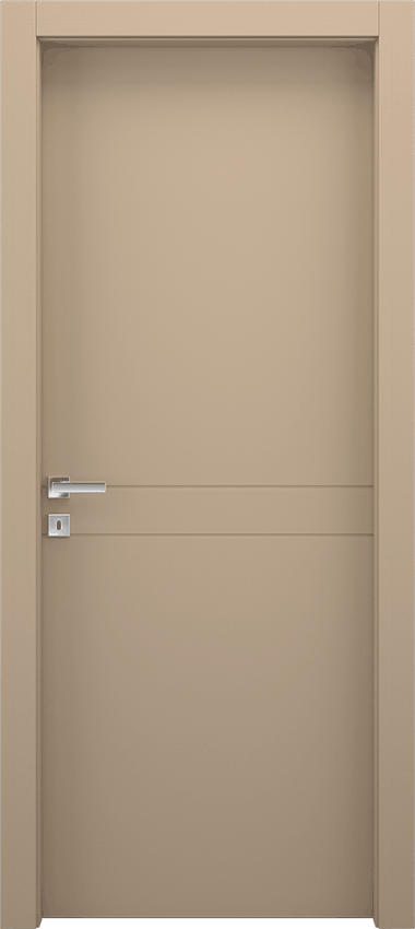 Interior swinging door 2/R, Miraquadra - Dove grey lacquered - Garofoli