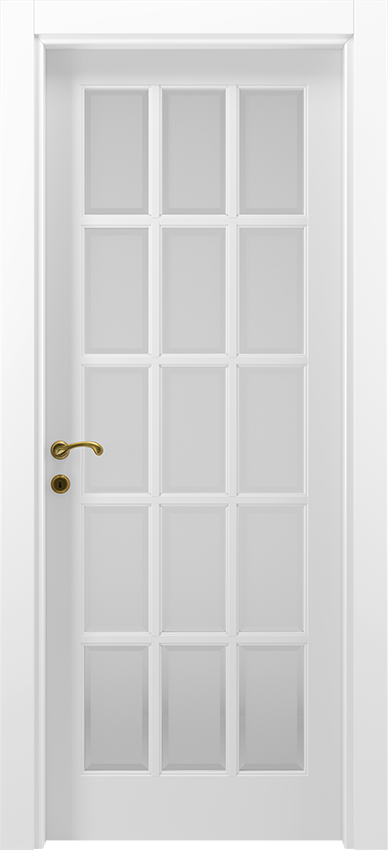 Interior swinging door VMULTIPLU 15/V, Dorè - White lacquered - Garofoli