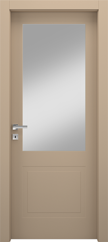 Interior swinging door 1/B/1/V, Miraquadra - Dove grey lacquered - Garofoli