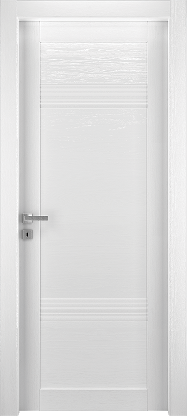 Interior swinging door TRIZE 3PAO2IN, Spenia - Lacquered oak white - Garofoli