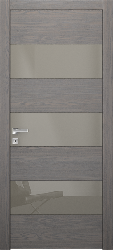 Interior swinging door 7PA BIPLUS LUCIDO, Bisystem - Oak stone - Garofoli