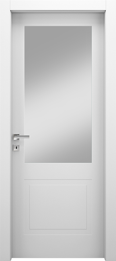 Interior swinging door 1/B/1/V, Miraquadra - White lacquered - Garofoli