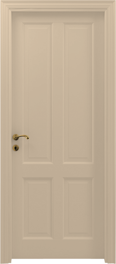 Porta da interni a battente 4/B, Classica - Laccato tortora - Garofoli