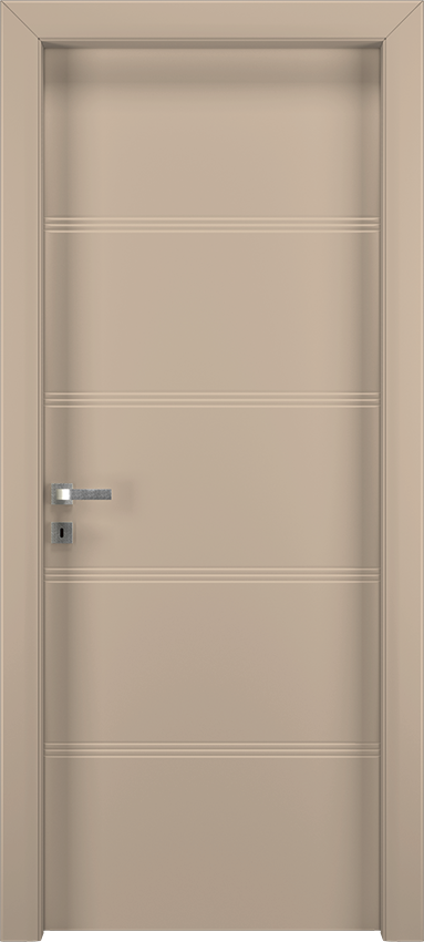 Porta da interni a battente QUADRONDA 4/O/3/INC, Io2023 - Laccato tortora - Garofoli