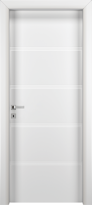 Porta da interni a battente QUADRONDA 4/O/3/INC, Io2023 - Laccato bianco - Garofoli