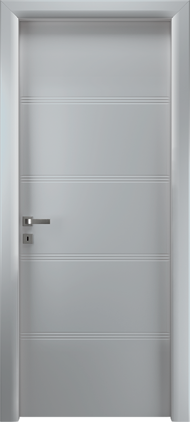 Porta da interni a battente QUADRONDA 4/O/3/INC, Io2023 - Laccato ral7035 - Garofoli