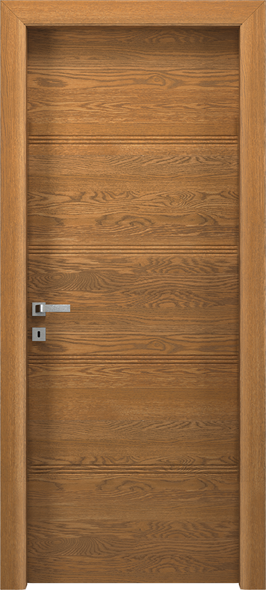 Porta da interni a battente QUADRONDA 4/O/3/INC, Io2023 - Rovere seta - Garofoli