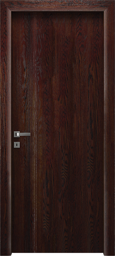 Interior swinging door VERIONDA 1/L/3/INC, Io di Garofoli - Oak dark leather - Garofoli