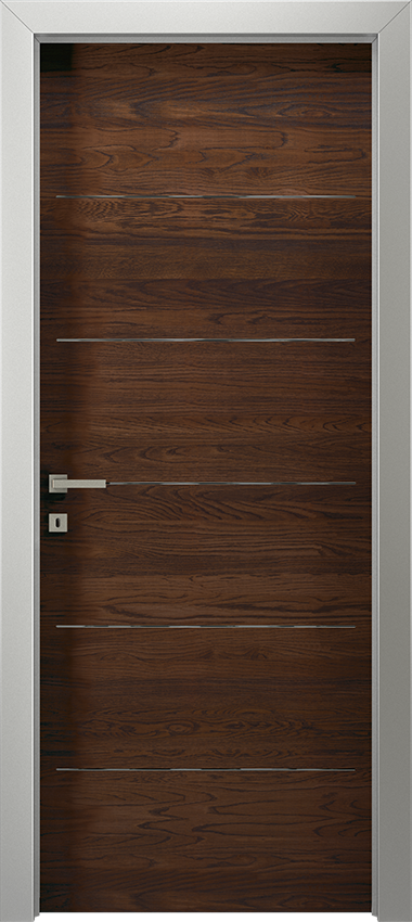 Porta da interni a battente VARIA 1L 5F, G-LIKE - Rovere cuoio scuro - Gidea