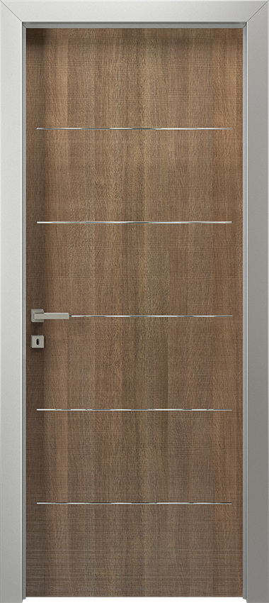 Porta da interni a battente VARIA 1L 5F, G-LIKE - Rovere intarsio - Gidea