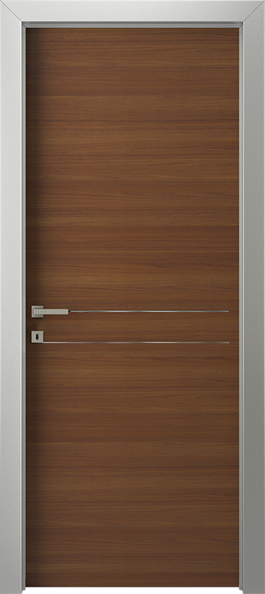 Porta da interni a battente VARIA 1L 2F, G-LIKE - Noce canaletto scuro - Gidea