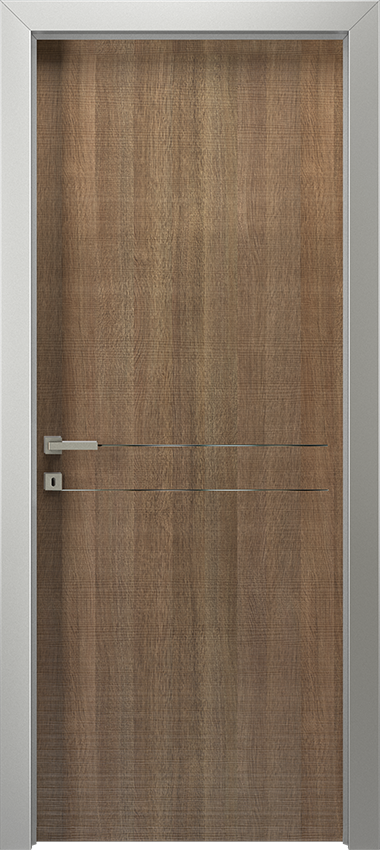 Porta da interni a battente VARIA 1L 2F, G-LIKE - Rovere intarsio - Gidea