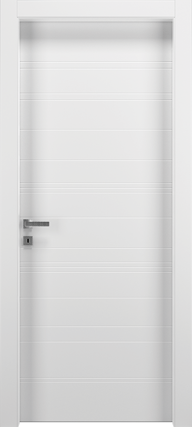 Porta da interni a battente PIRIGA 1LRIG, Patio - Laccato bianco - Garofoli