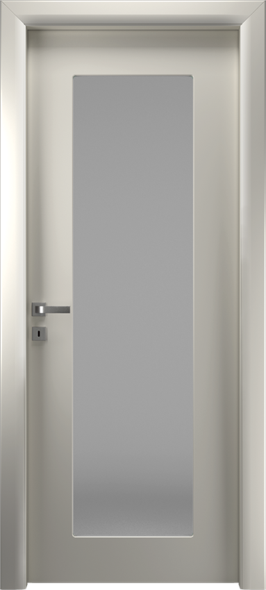 Porta da interni a battente VETRONDA 1/V, Io2023 - Laccato ral9010 - Garofoli