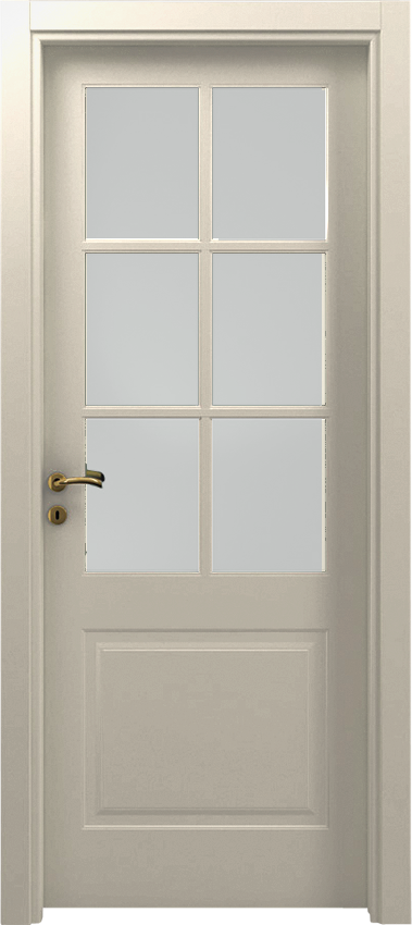 Porte intérieure battante AFRA 1/B/6/V, Mirabilia - Ral 9001 - Garofoli