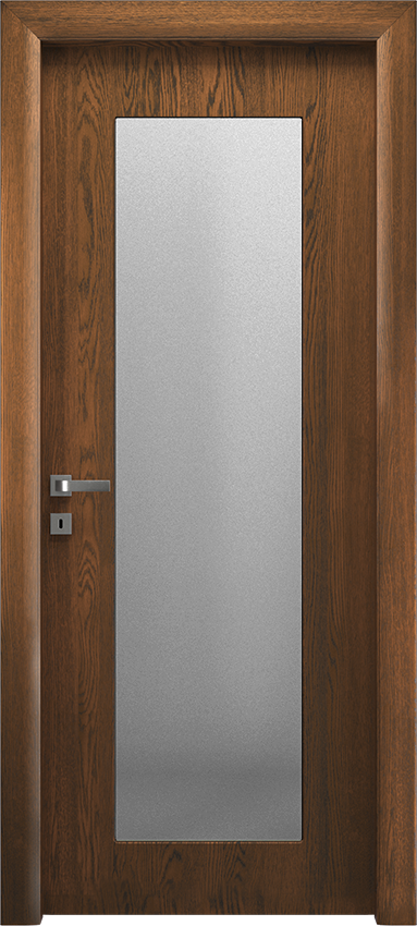 Porta da interni a battente VETRONDA 1/V, Io2023 - Rovere whisky - Garofoli