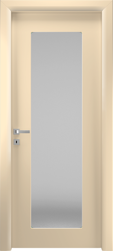 Porta da interni a battente VETRONDA 1/V, Io2023 - Laccato avorio - Garofoli