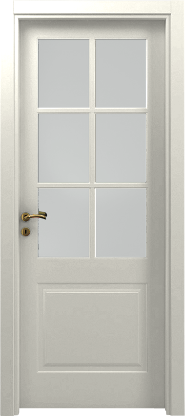 Porte intérieure battante AFRA 1/B/6/V, Mirabilia - Ral 9010 - Garofoli