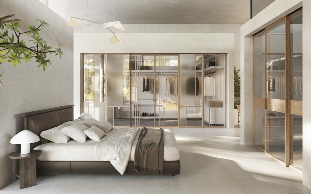 porte scorrevoli in vetro NOI Garofoli Visia 4vg2v e Verla 2vg2v