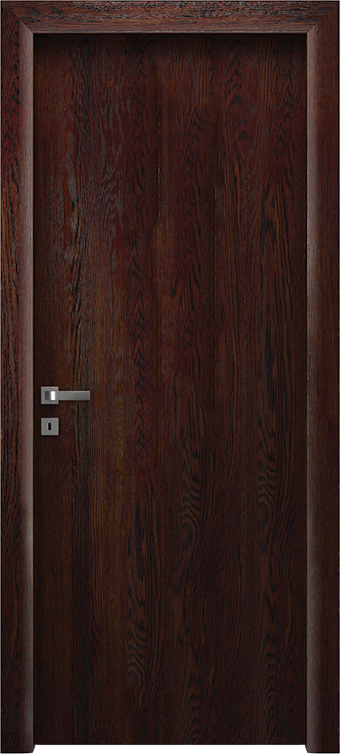 Interior swinging door ZERONDA 1/L, Io di Garofoli - Oak dark leather - Garofoli