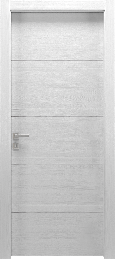 Anschlagene tür 8/R, Mirawood - Rovere lacc.bianco p/aperto - Garofoli