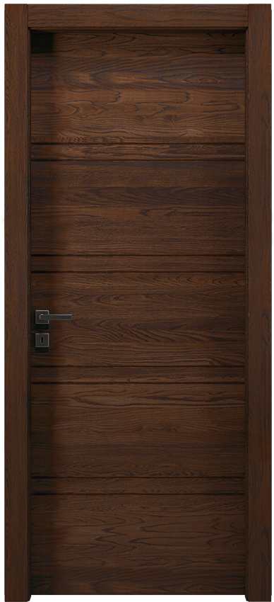 Interior swinging door 8/R, Mirawood - Oak dark leather - Garofoli