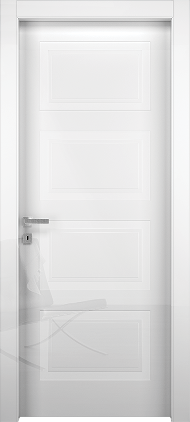 Interior swinging door MIQUATTRO 4B 50, Milia - Glossy white lacquered - Garofoli