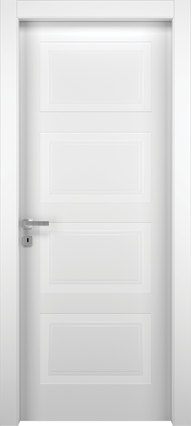 Interior swinging door MIQUATTRO 4B 50, Milia - White lacquered - Garofoli